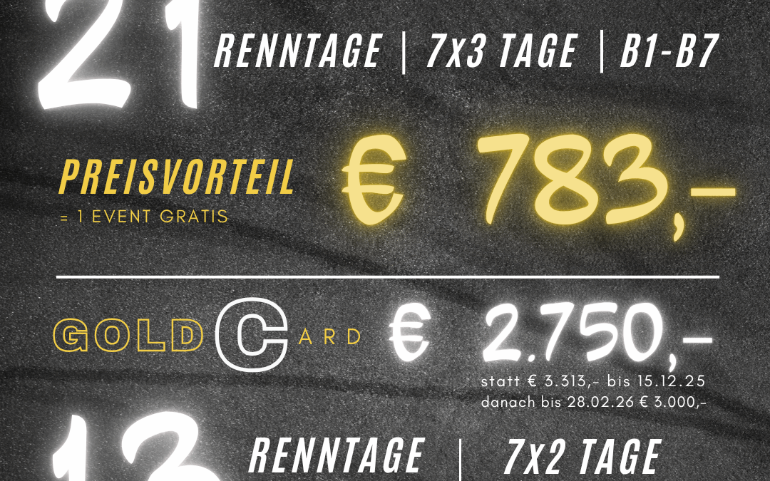 Jahreskarten 2026 –  Master / Gold
